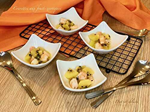 Crevettes aux fruits exotiques