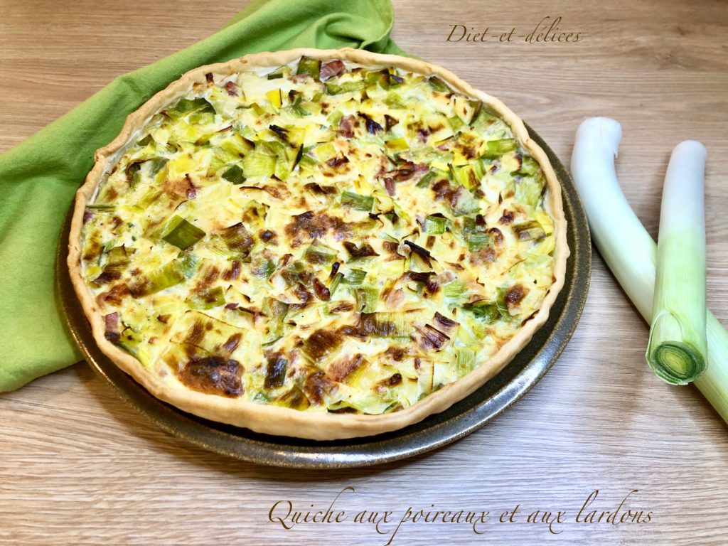 Quiche aux poireaux et aux lardons