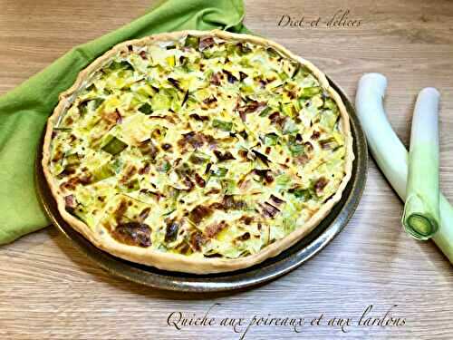 Quiche aux poireaux et aux lardons