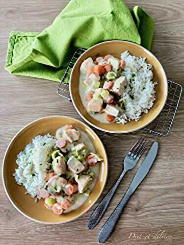 Saumon façon blanquette au lait de coco