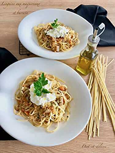 Linguine aux maquereaux et burrata