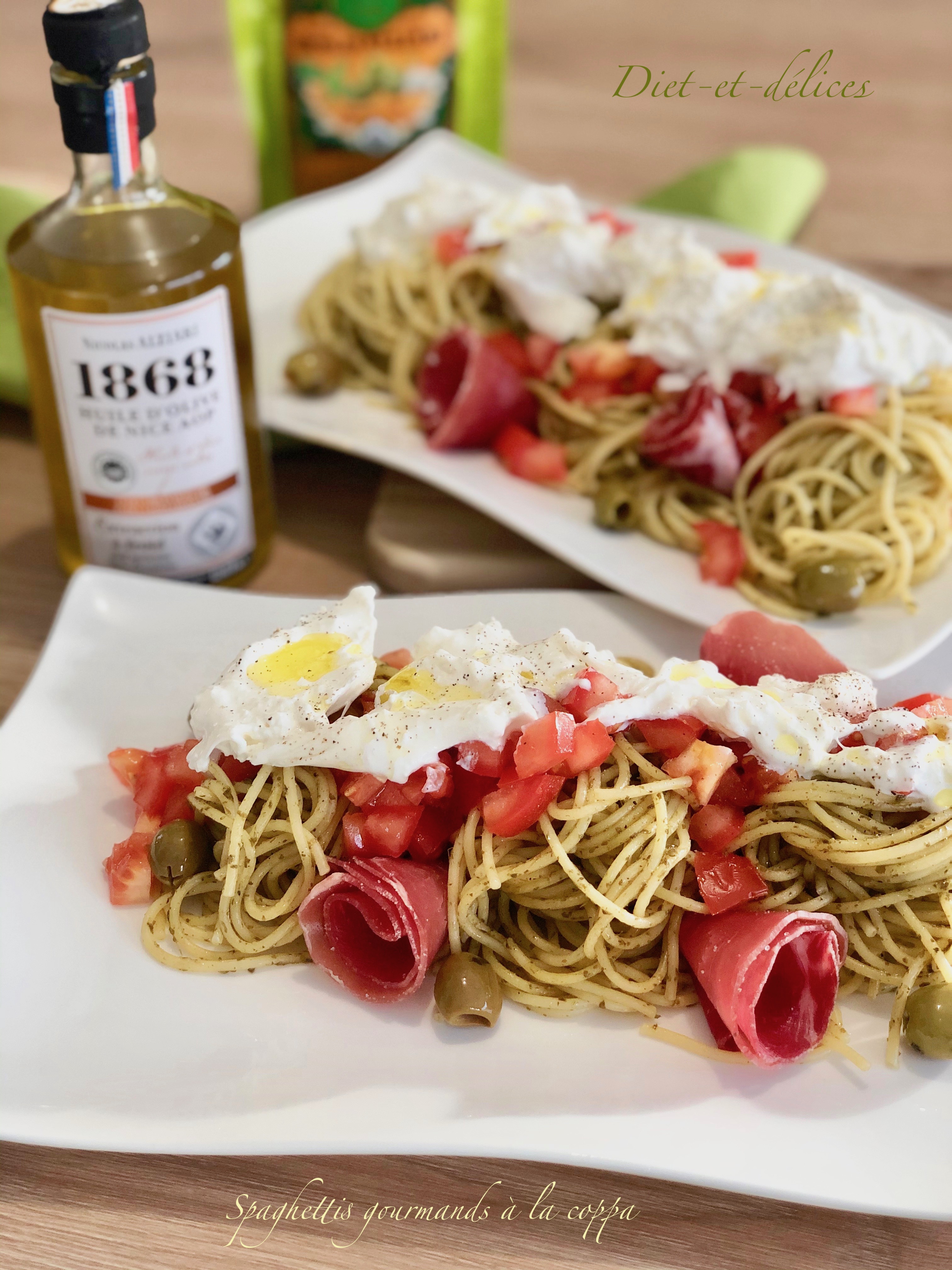 Spaghettis gourmands à la coppa