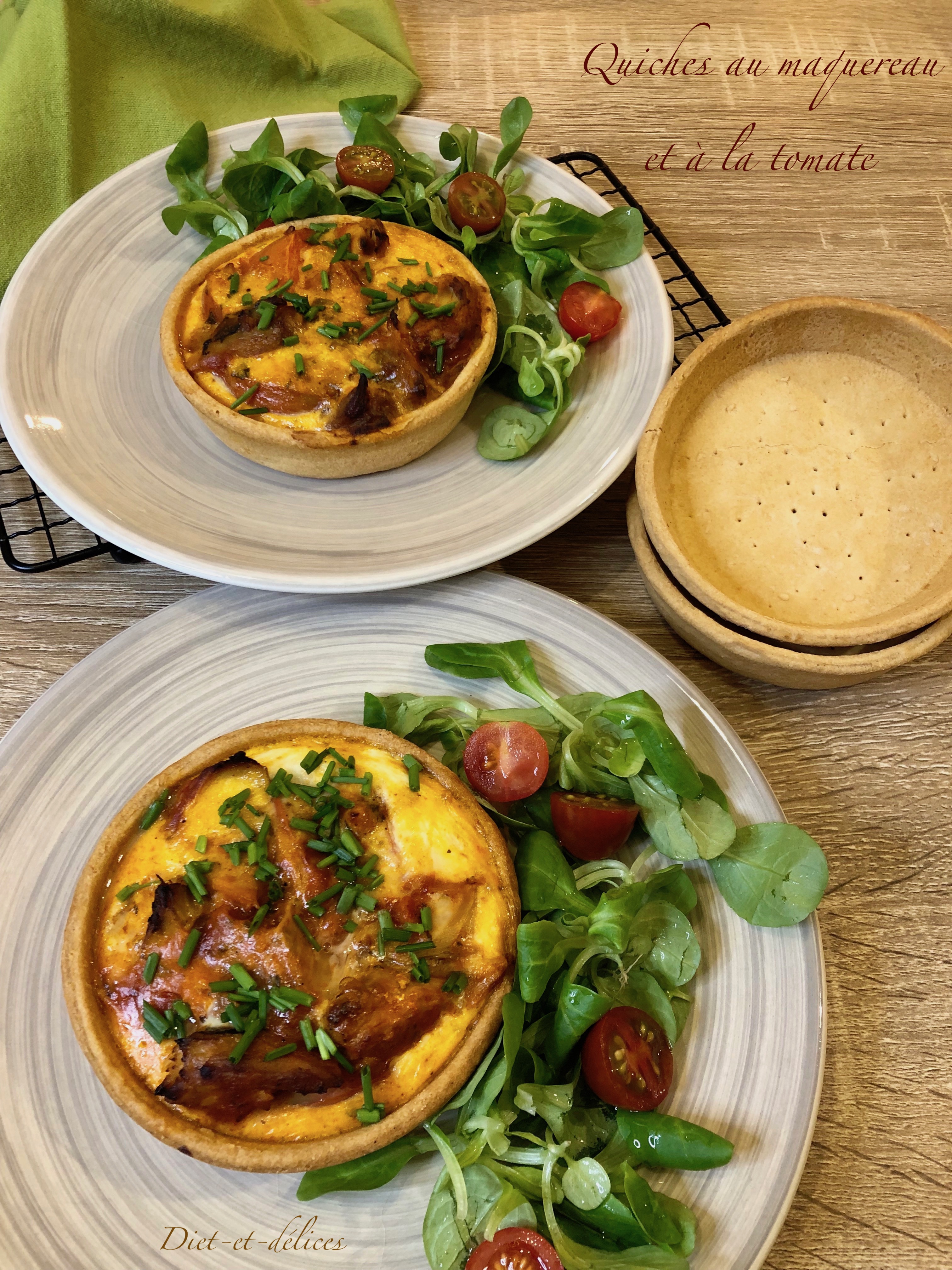 Quiches au maquereau et à la tomate