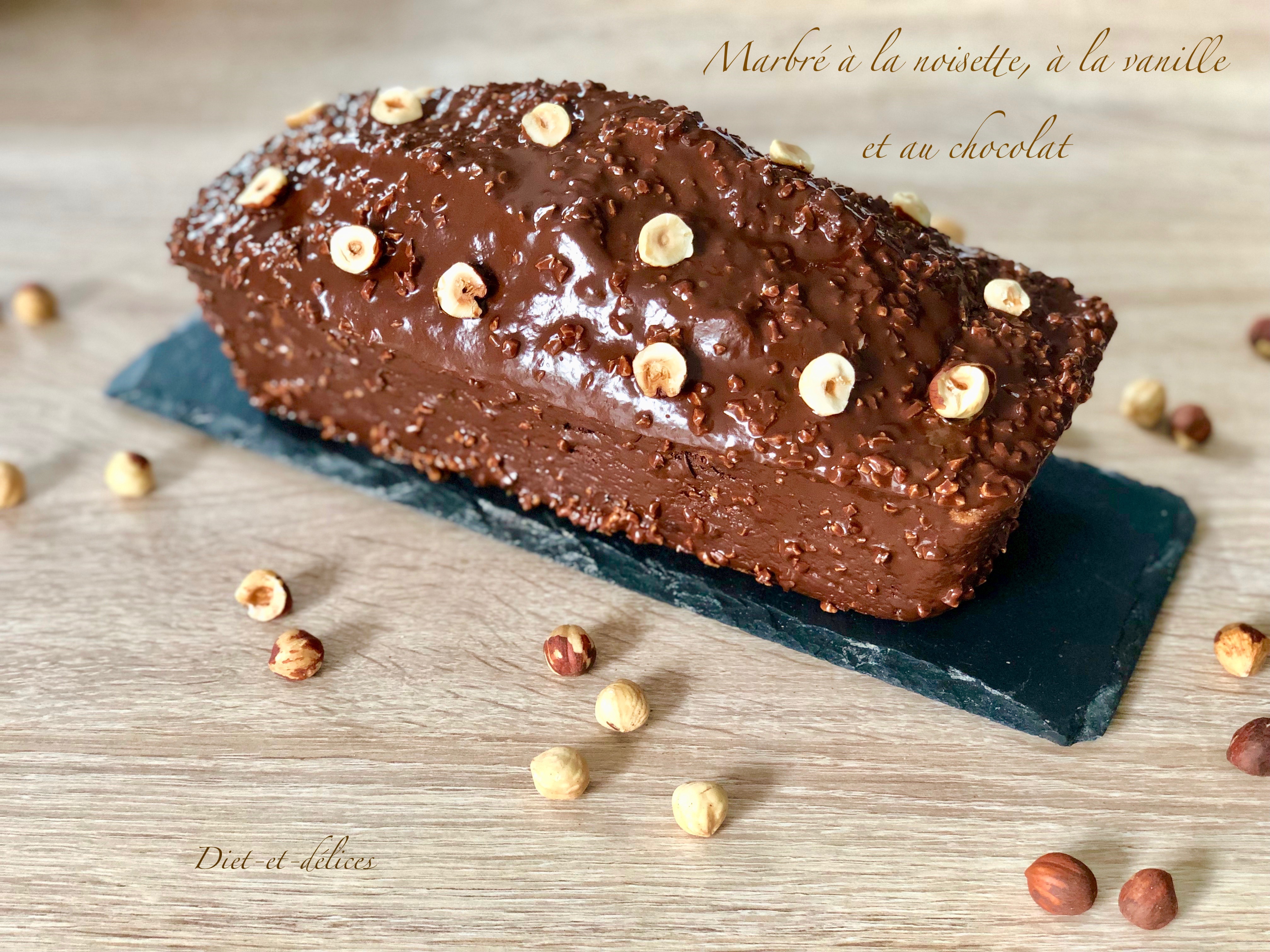 Marbré à la noisette, à la vanille et au chocolat