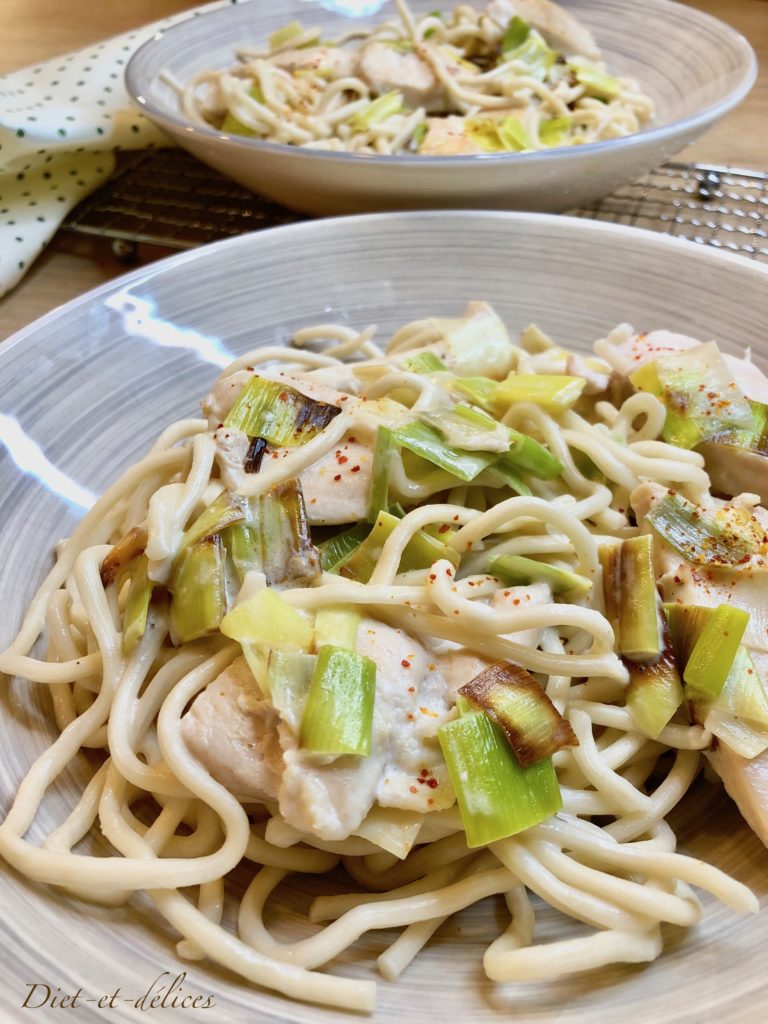 Nouilles chinoises sautées au poulet et aux poivrons - Recette par Chef  Papounet