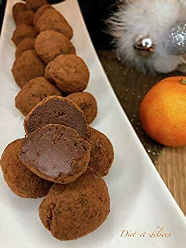 Truffes au chocolat et zestes de clémentines