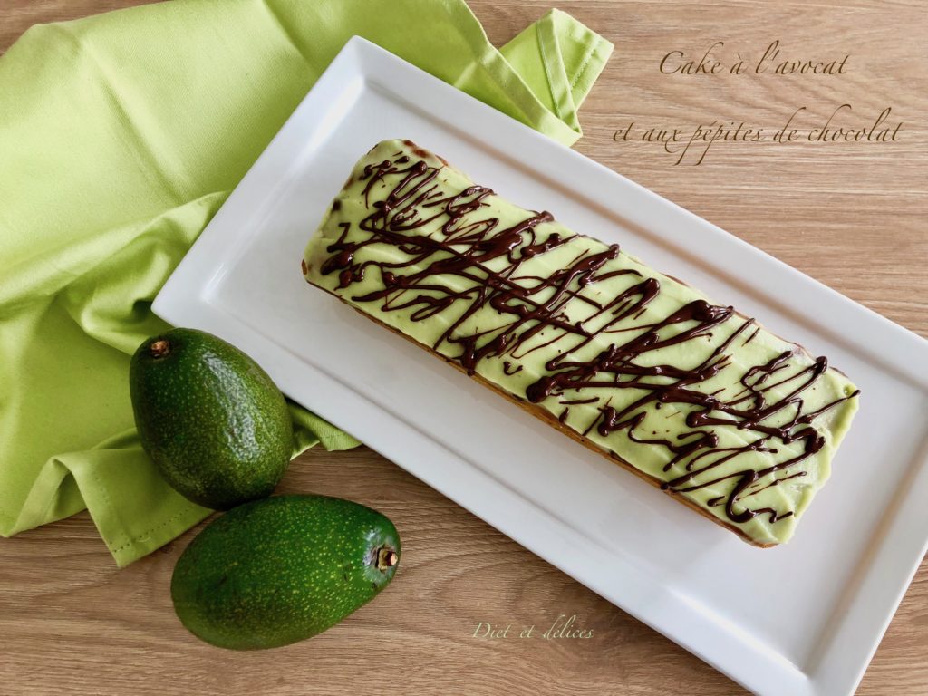 Cake à l’avocat et aux pépites de chocolat