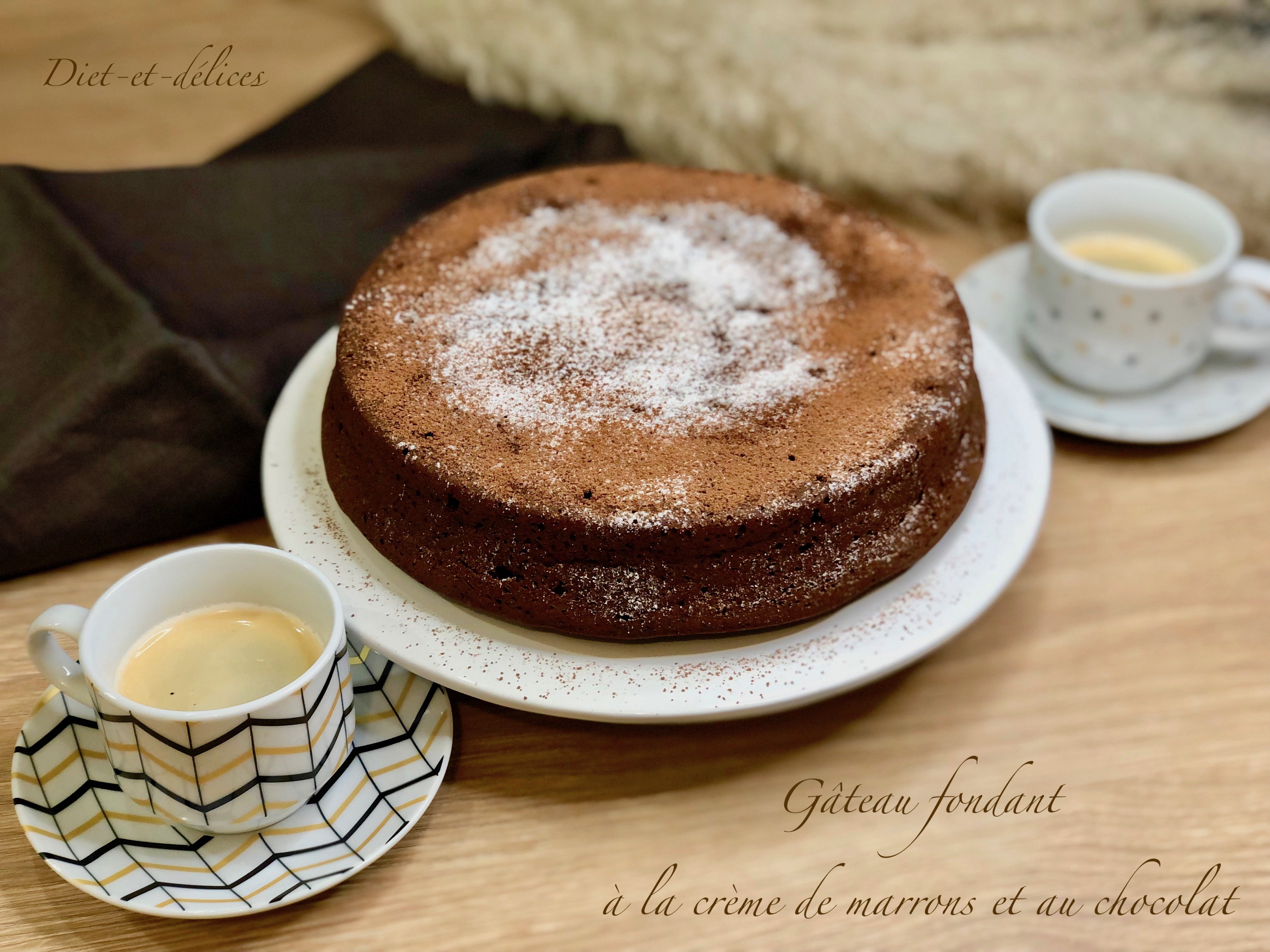 Gâteau fondant à la crème de marrons et au chocolat