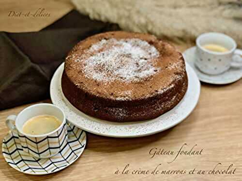 Gâteau fondant à la crème de marrons et au chocolat