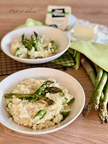 Risotto aux asperges vertes et Pavé d’Affinois