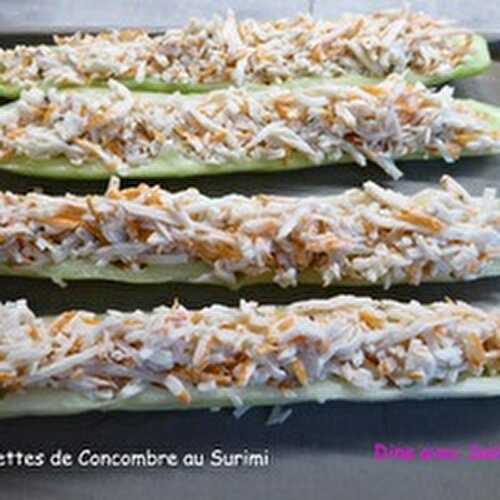 Des Barquettes de Concombre au Surimi