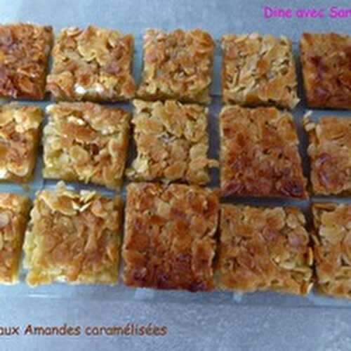 Des Carrés aux Amandes caramélisées