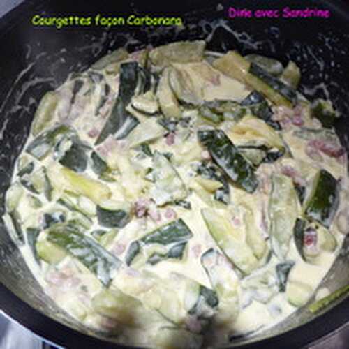 Des Courgettes façon Carbonara