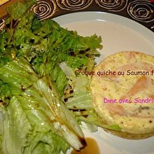 Des Croques Quiche au Saumon fumé