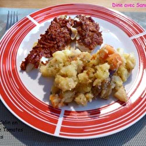 Des Filets de Colin en croûte de Tomates séchées