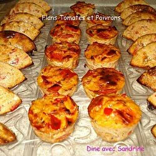 Des Flans de Tomates et Poivrons