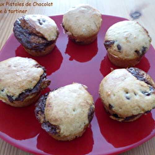 Des Muffins aux Pistoles de chocolat et Pâte à tartiner Choconoisette