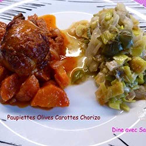 Des Paupiettes aux Olives, Carottes et Chorizo