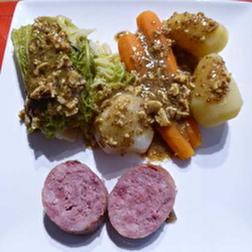 Des Saucissons à cuire et leurs légumes