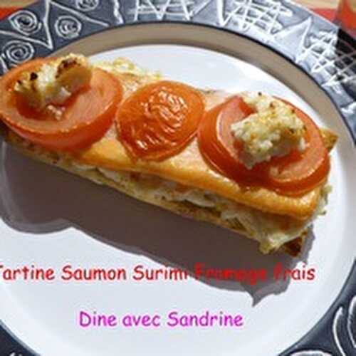 Des Tartines Saumon Surimi Fromage frais