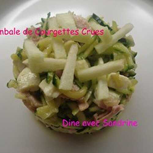 Des Timbales de Courgettes Crues