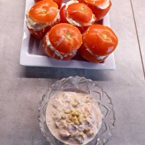 Des Tomates farcies au Thon et Fromage frais