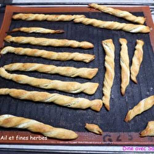 Des Torsades feuilletées au Fromage Ail et fines Herbes