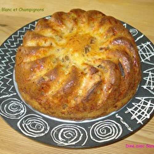 Un Cake au Boudin Blanc et Champignons