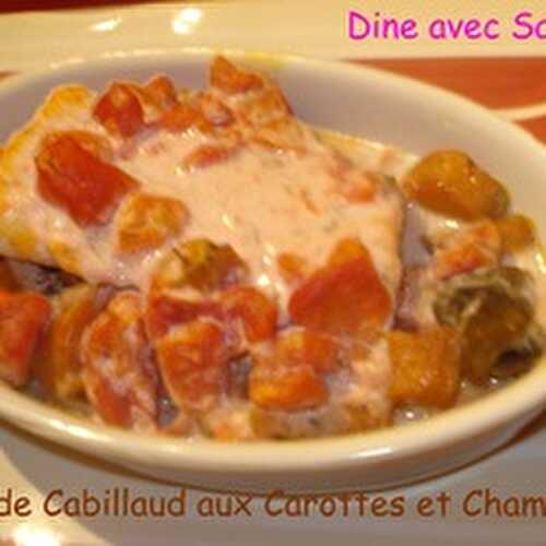 Un Gratin de Cabillaud aux Carottes et Champignons