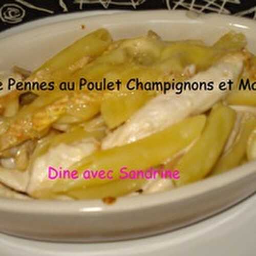 Un Gratin de Pennes au Poulet Champignons et Maroilles