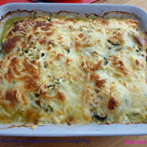 Un Gratin de Ravioles au Saumon fumé et Courgettes