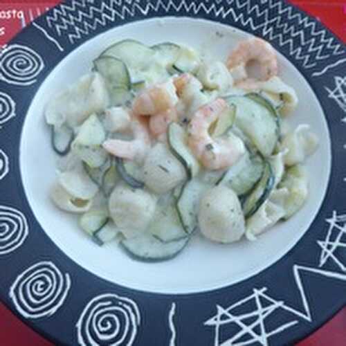 Un One Pot Pasta aux Crevettes et aux Courgettes