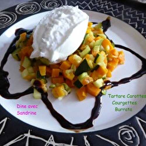 Un Tartare Carottes Courgettes Burrata