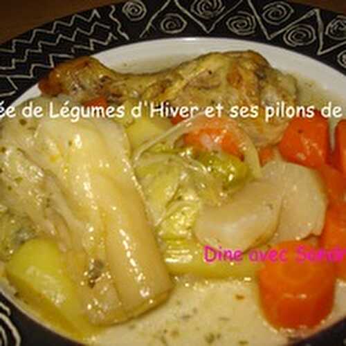 Une Mijotée de Légumes d'Hiver et ses pilons de Poulet