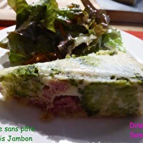 Une Quiche sans pâte Brocolis Jambon