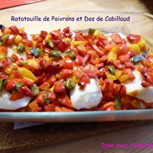 Une Ratatouille de Poivrons et Dos de Cabillaud