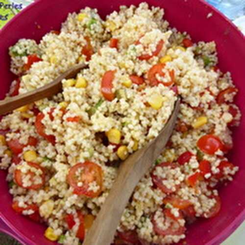 Une Salade de Perles aux Légumes (sans viande)