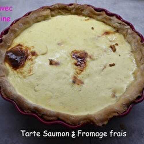 Une Tarte au Saumon fumé et Fromage frais