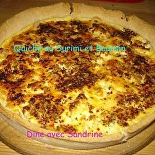 Une Tarte au Surimi et au Boursin