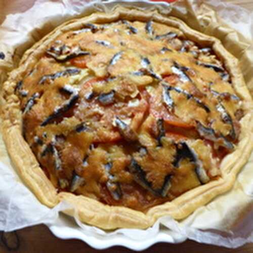 Une Tarte aux Anchois et Tomates