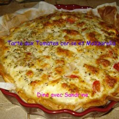 Une Tarte aux Tomates cerise et Mozzarella