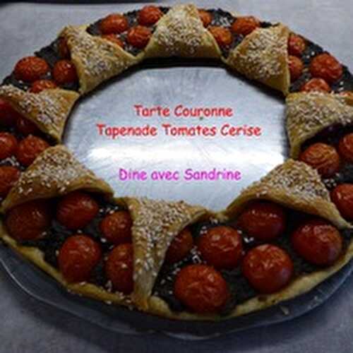 Une Tarte Couronne à la Tapenade et Tomates Cerise