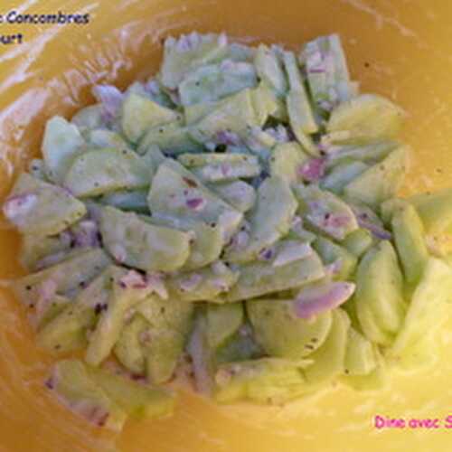 Une Salade de Concombres au Yaourt