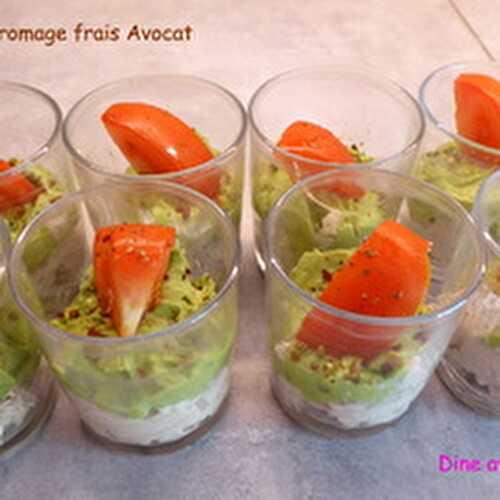 Des Verrines de Thon, Fromage frais et Avocat