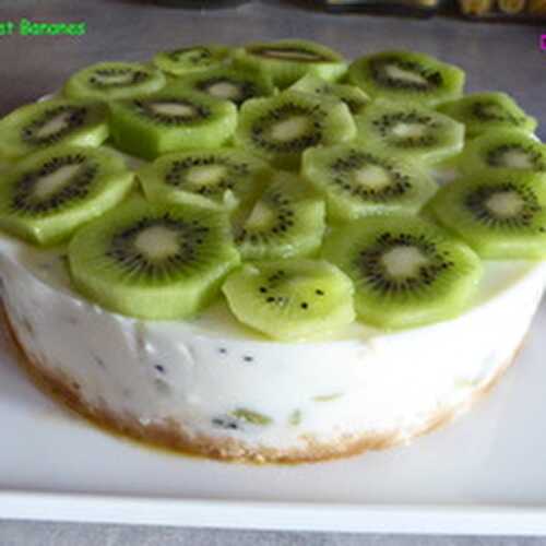 Un Entremet sans cuisson aux Kiwis et Bananes