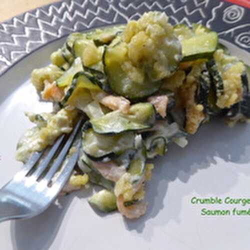 Un Crumble de Courgettes au Saumon fumé