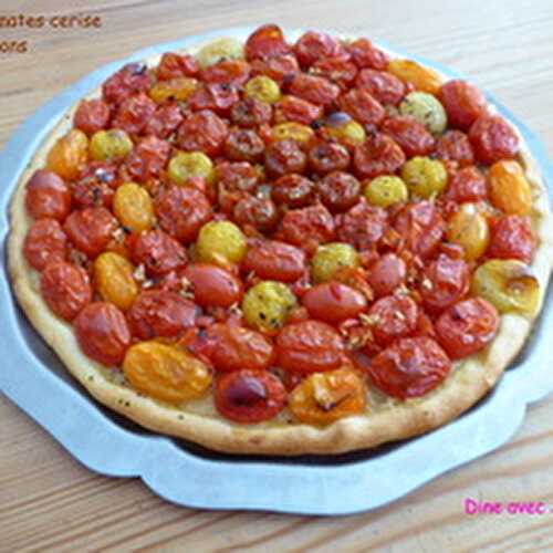 Une Tarte Tomates cerise et Poivrons