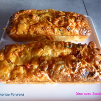 Un Cake Chorizo et Poivrons