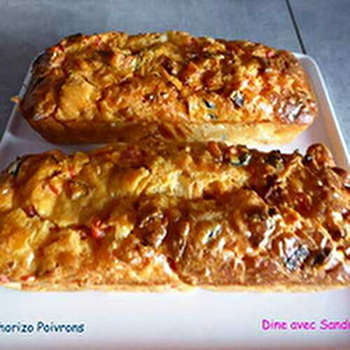 Un Cake Chorizo et Poivrons