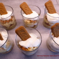 Des Verrines Banane Spéculoos Fromage blanc